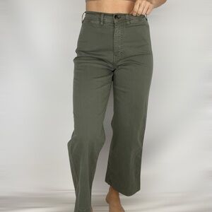 Marine Layer Olive Green Wide Leg Pants
